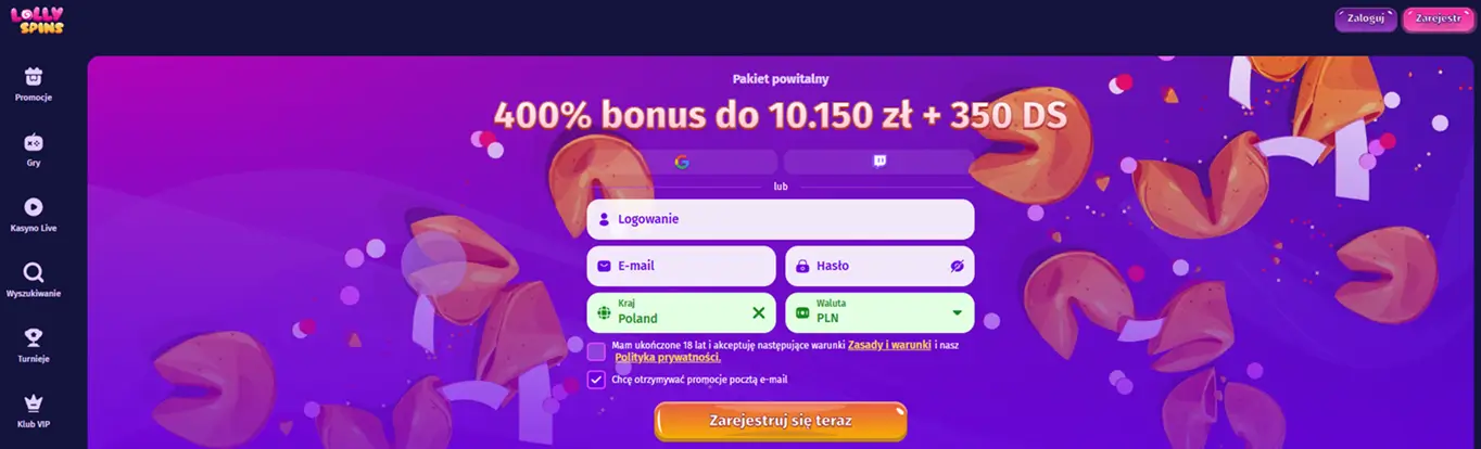 Strona główna LollySpins Casino